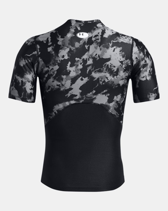 Men's HeatGear® Iso-Chill Printed Short Sleeve in Black image number 3